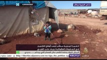 قصف بصواريخ أرض أرض عنقودية تدفع المدنيين للنزوح في مخيمات عشوائية
