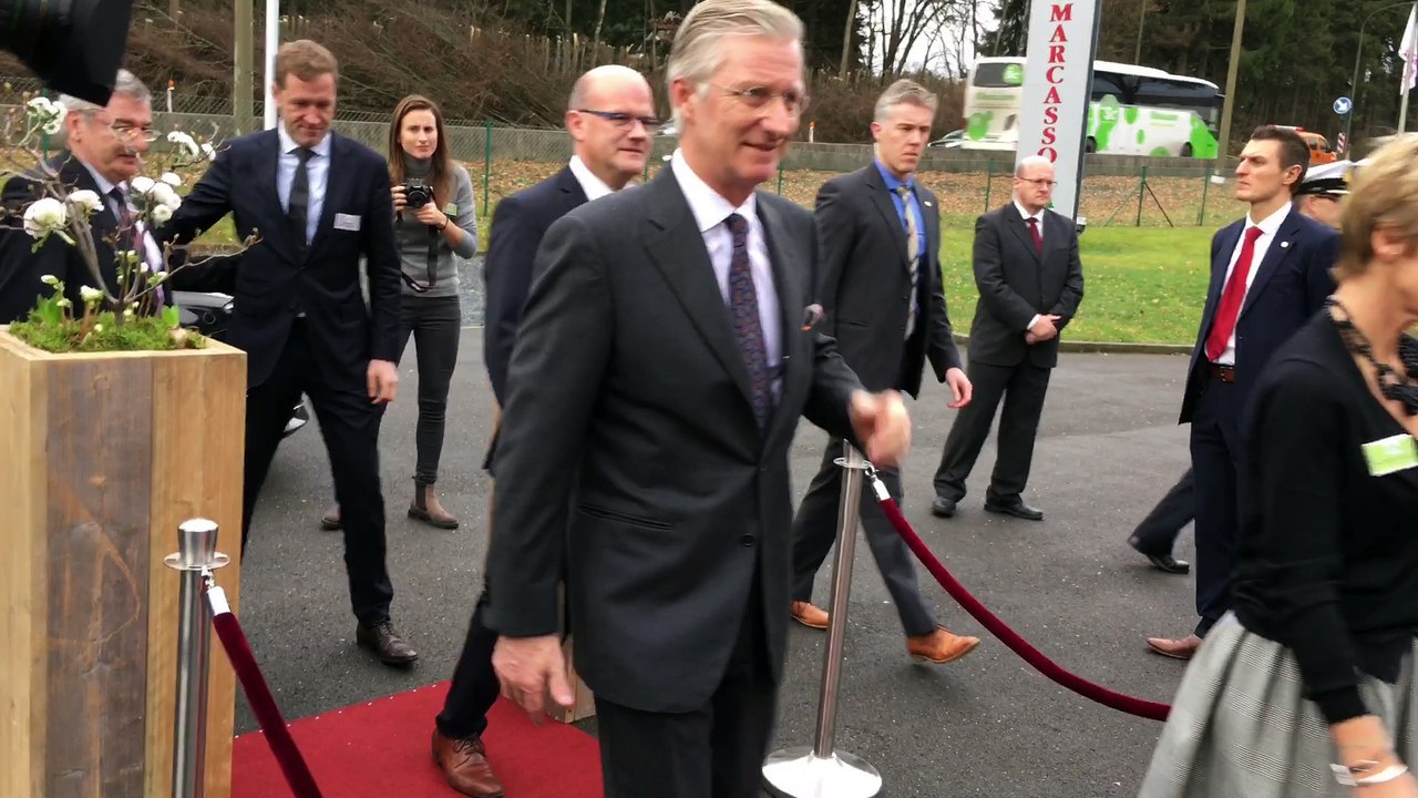 La Meuse-Luxembourg - visite du Roi Philippe a Marcassoi