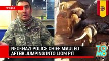 Neo-nazi mauled by lions  photos show racist, former police chief attacked by Barcelona Zoo’s lions