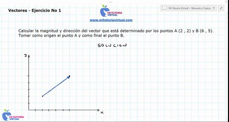 Vectores - Magnitud y Direccion - Ejercicio No 1 - Vectors - Magnitude and Direction