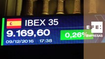 El IBEX 35 cierra en 9.169 puntos y alcanza el mayor alza semanal desde octubre de 2015