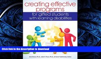 READ Creating Effective Programs for Gifted Students with Learning Disabilities On Book