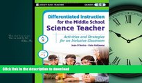 Pre Order Differentiated Instruction for the Middle School Science Teacher: Activities and