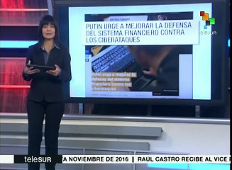 Rusia: Putin urge a mejorar el sistema para evitar ataques financieros