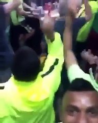 Comemoração do Atlético Nacional após classificação no Campeonato Colombiano