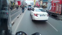 Bosphorus on Bajaj Pulsar  MotoVlog - Almost hit by a bus