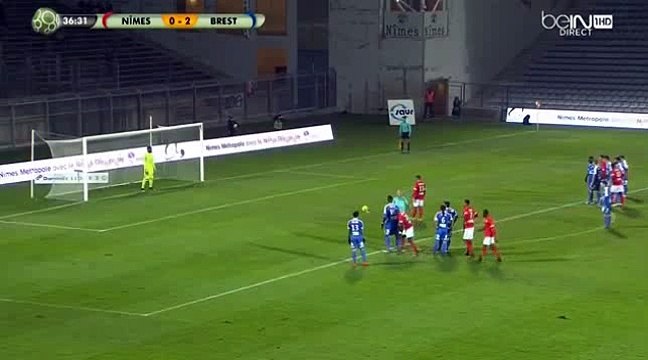 Teji Savanier Penalty Goal HD - Nimes 1 - 2 Brest 09.12.2016