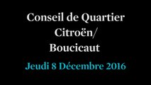 Conseil de Quartier Citroen/ Boucicaut du Jeudi 8 Décembre 2016