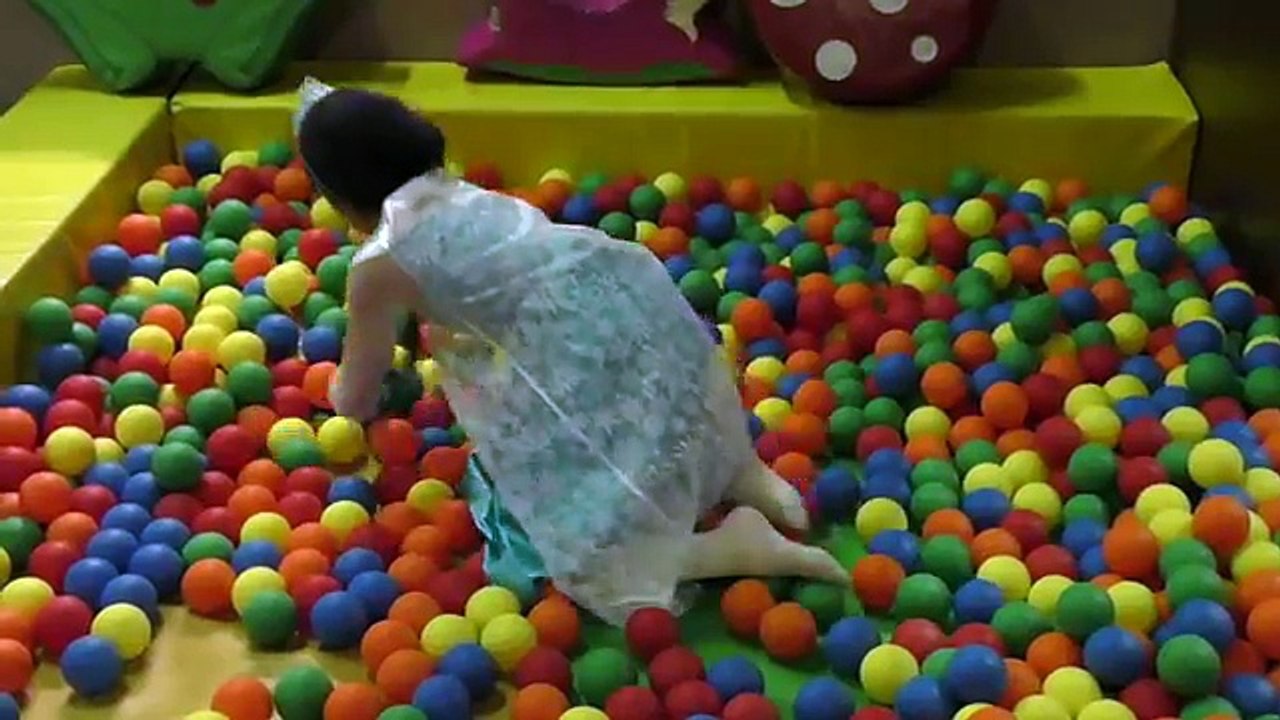 Indoor Playground Family Fun for Kids with Frozen Elsa & Anna! Toys Surprise Eggs Shopkins Season 6