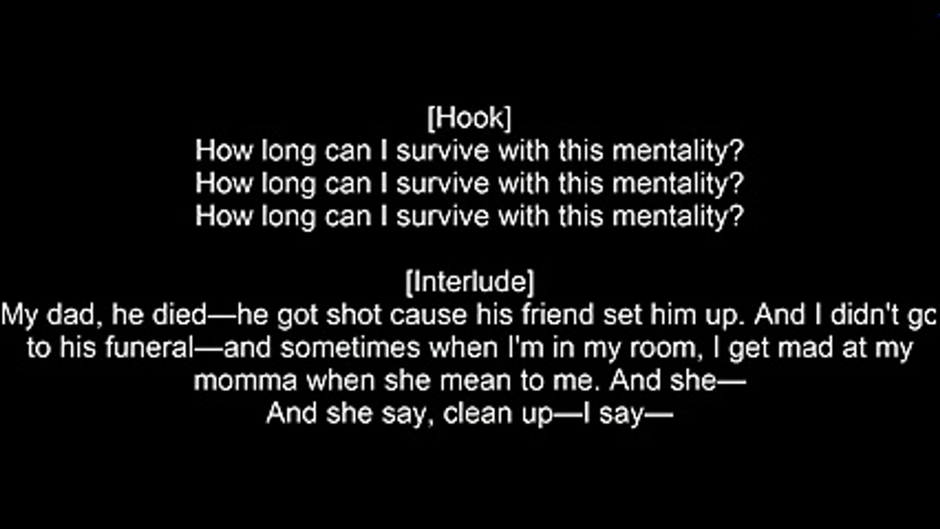 J. Cole - Ville Mentality (Lyrics)