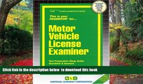 PDF [FREE] DOWNLOAD  Motor Vehicle License Examiner(Passbooks) BOOK ONLINE