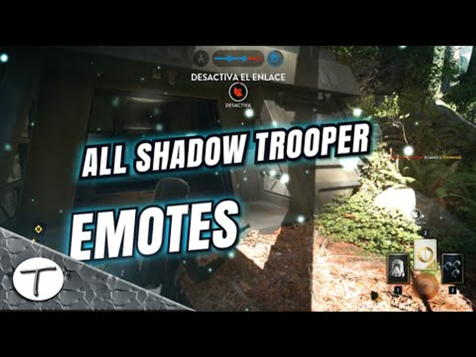 All Shadow trooper in-game Emotes | Gestos Soldado sombra | Battlefront | audio english & español