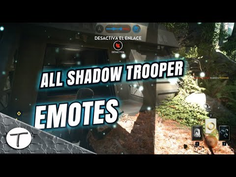 All Shadow trooper in-game Emotes | Gestos Soldado sombra | Battlefront | audio english & español