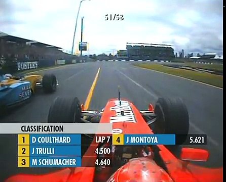 F1 Melbourne 2002 - Jarno Trulli vs Michael Schumacher vs Juan Pablo Montoya! - YouTube