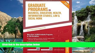 Buy Peterson s Graduate Programs in Business, Education, Health, Information Studies, Law   Social