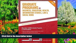 Buy Peterson s Graduate Programs in Business, Education, Health, Information Studies, Law   Social