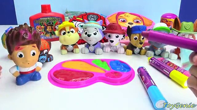 Paw Patrol Marshall and Skye Wash Buddy Bath Paints and Surprises
