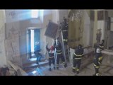 Cascia (PG) - Terremoto, recupero opere nella chiesa di San Martino (09.12.16)