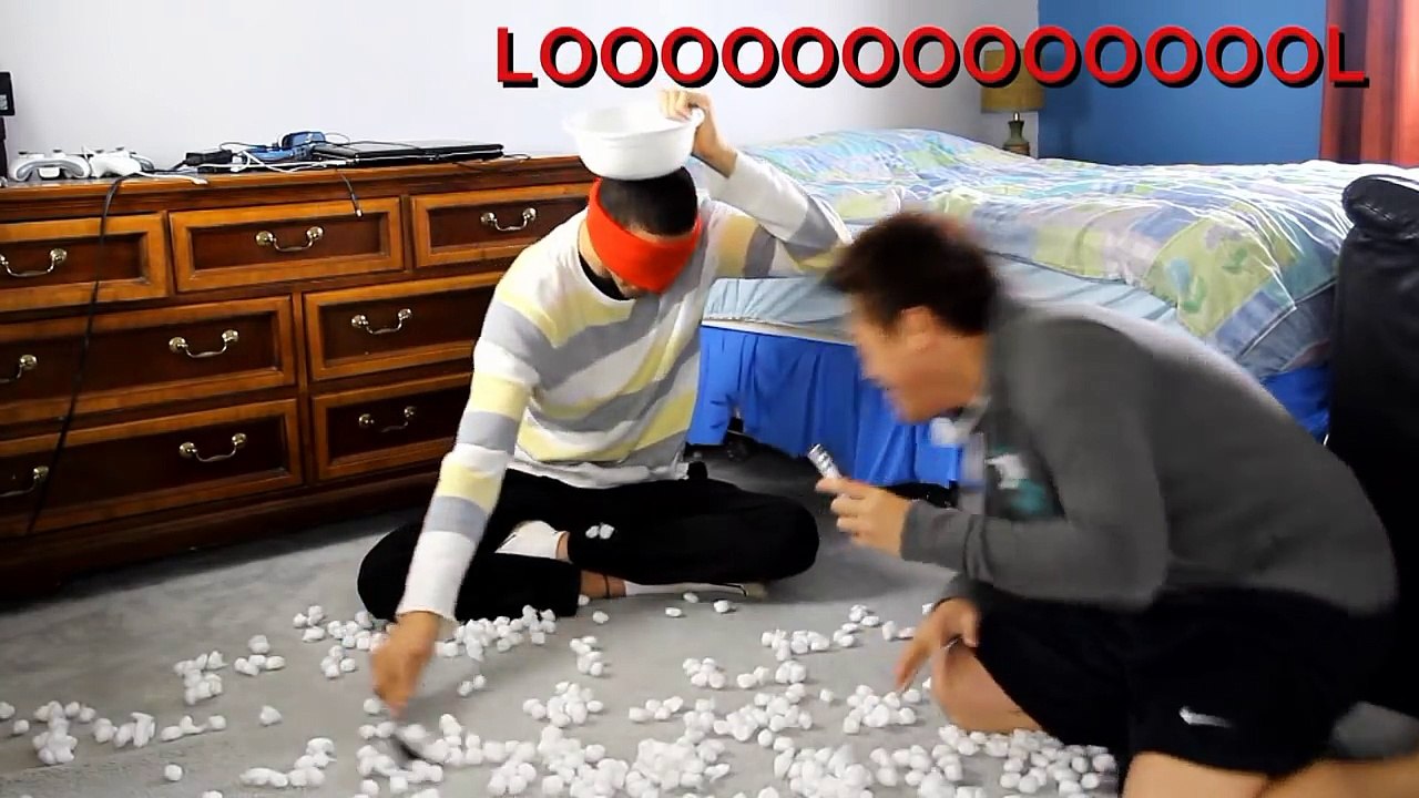 BLINDFOLDED Cotton Ball Challenge