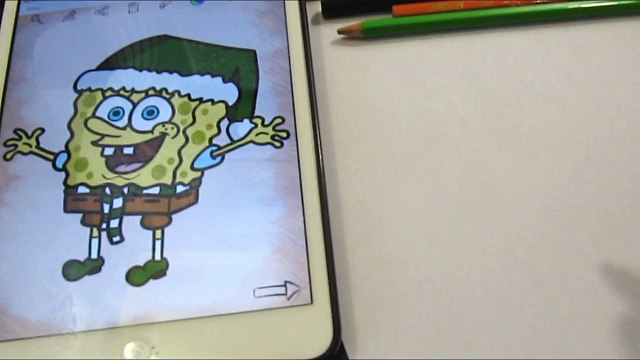 How to draw Cartoons Christmas Draw Spongebob Как рисовать Спанч Боб (Губка Боб) квадратные штаны