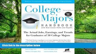 Pre Order College Majors Handbook with Real Career Paths and Payoffs, 3rd Ed (College Majors