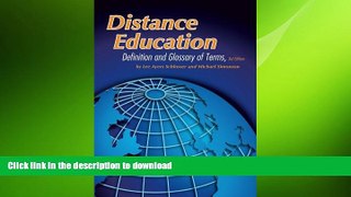 Pre Order Distance Education 3rd Edition: Definition and Glossary of Terms On Book