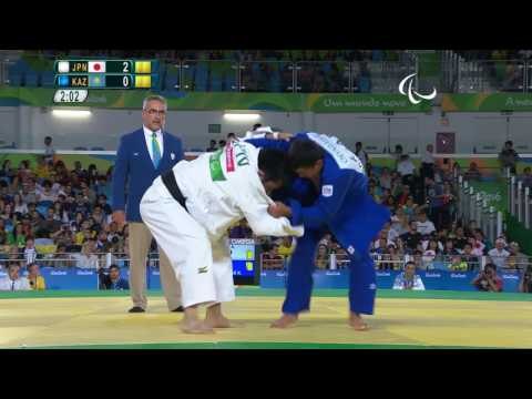 Judo - Men - 73 kg - JPN X KZA Preliminary - Paralympics Rio 2016