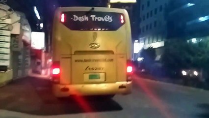 Dhaka Night- Kolabagan Bus Stop ( Shohagh Elite-scania,Desh travels-Hyundai,Hanif-Volvo,shamoli)