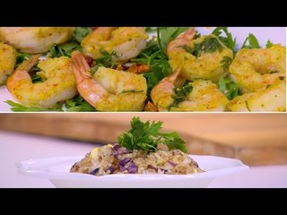 جمبري تندوري - أرز بالبيض والصويا  | شبكة وصنارة حلقة كاملة