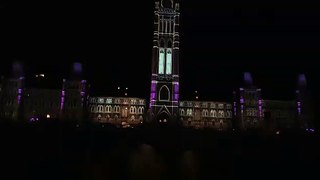 Beautiful fantatic building lights animations digitally laser