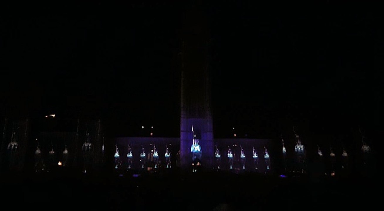 Beautiful fantatic building lights animations digitally laser