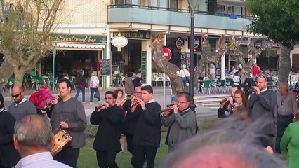 Benidorm Fiestas - Flower Offering Parade On Poniente Beach Promenade