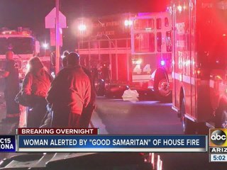 Good Samaritan helps rescue a woman from a house fire near 59th Ave and Osborn Rd