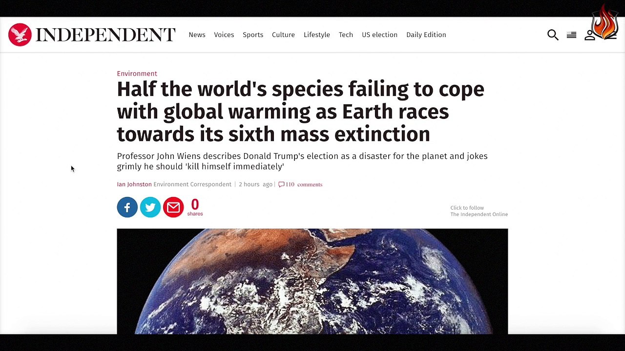 Breaking Scientists Confirm Earth Racing Towards Sixth Mass Extinction.