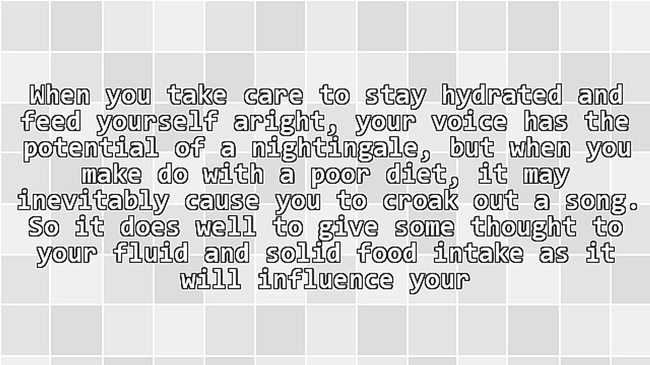 How To Improve Your Singing Voice: Drinking Water And Eating A Plant-Based Diet
