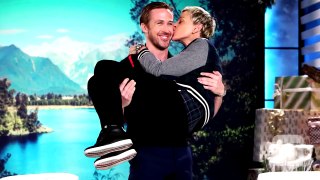 Watch Ryan Gosling Sweep Ellen DeGeneres Off Her Feet!