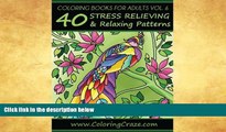 Best Price Coloring Books For Adults Volume 6: 40 Stress Relieving And Relaxing Patterns, Adult