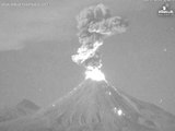 Colima Volcano Spews Lava Down Flanks