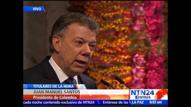 Histórico: Presidente Juan Manuel Santos recibe Premio Nobel de Paz 2016 en Oslo