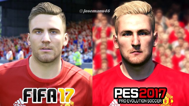 FIFA 17 vs PES 2017 Manchester United FACE COMPARISON (Ibrahimovic, Rooney, De Gea)