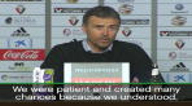 Enrique praises 'patient' Barca