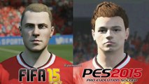 FIFA 15 vs PES 2015 MANCHESTER UNITED Face Comparison