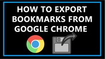 How To Export Bookmarks From Google Chrome?