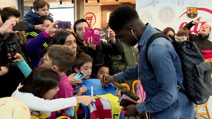 FC Barcelona returns home after a great victory against Osasuna