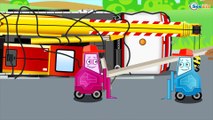 The White Ambulance Street Race | Service & Emergency Vehicles | Trucks Cartoons for children