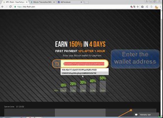 Invest and receive after 1 hour  Receive 150% with payment every day for 4 days.
