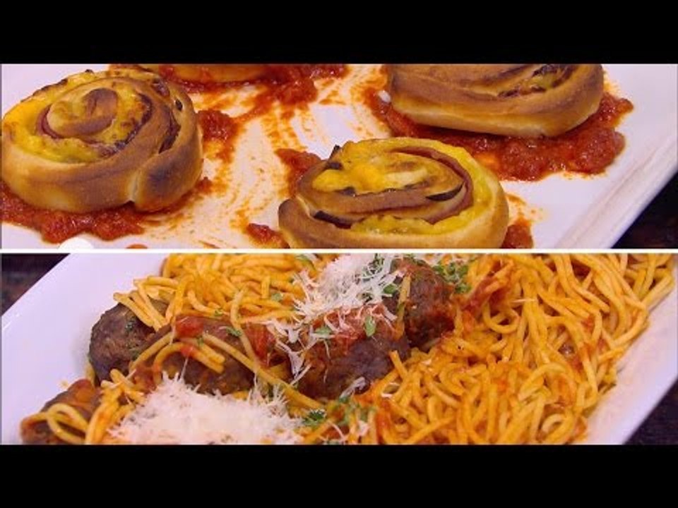 مكرونة اسباجتي بكرات اللحم - كورن دوج  ووصفات أخري  | من مطبخ اسامة حلقة كاملة