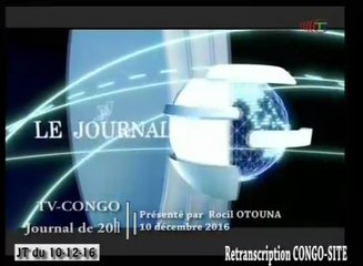 Journal de 20h TVCongo du Samedi 10 décembre 2016 -By Congo-Site