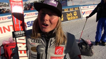 Interview de Tessa Worley victorieuse en Géant à Sestrières