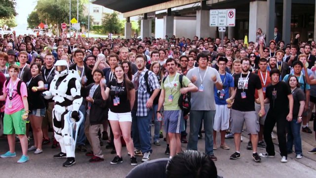 Slow Motion Water Balloon Fight with 1500 people Starring Freddie Wong